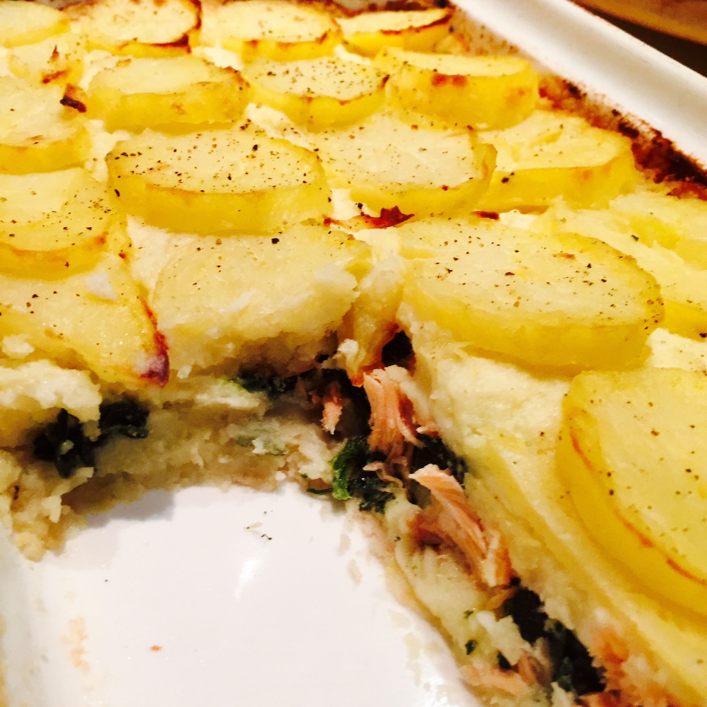 Tortino di patate con salmone e spinaci Ricette veloci dopo lavoro