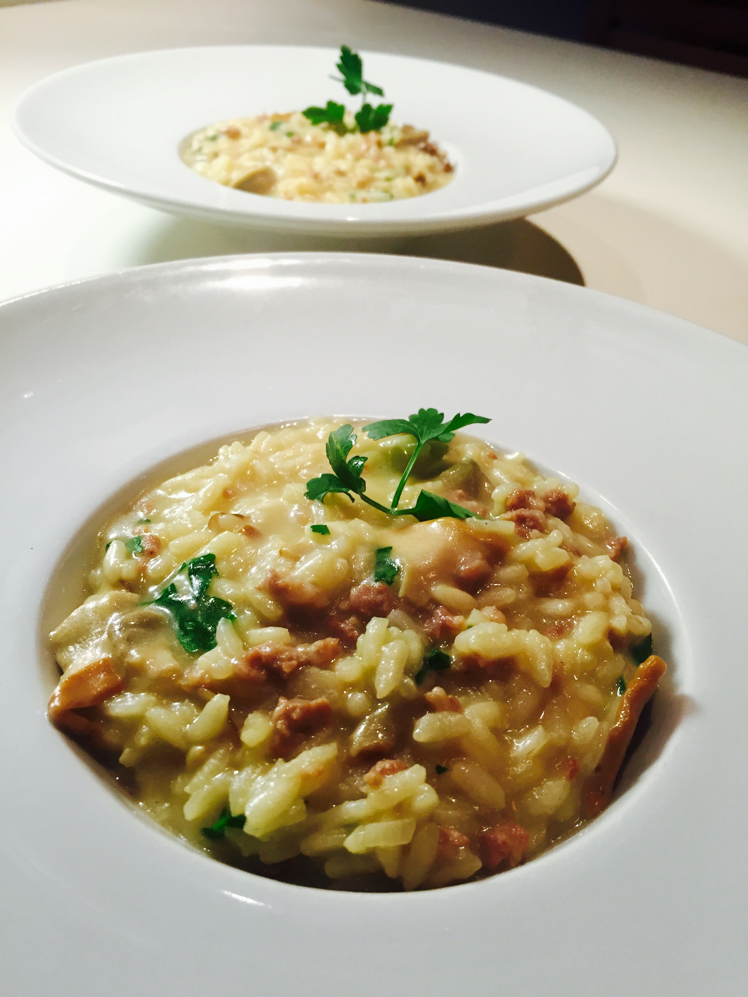 Risotto ai funghi porcini e salsiccia Mushroom sausage risotto