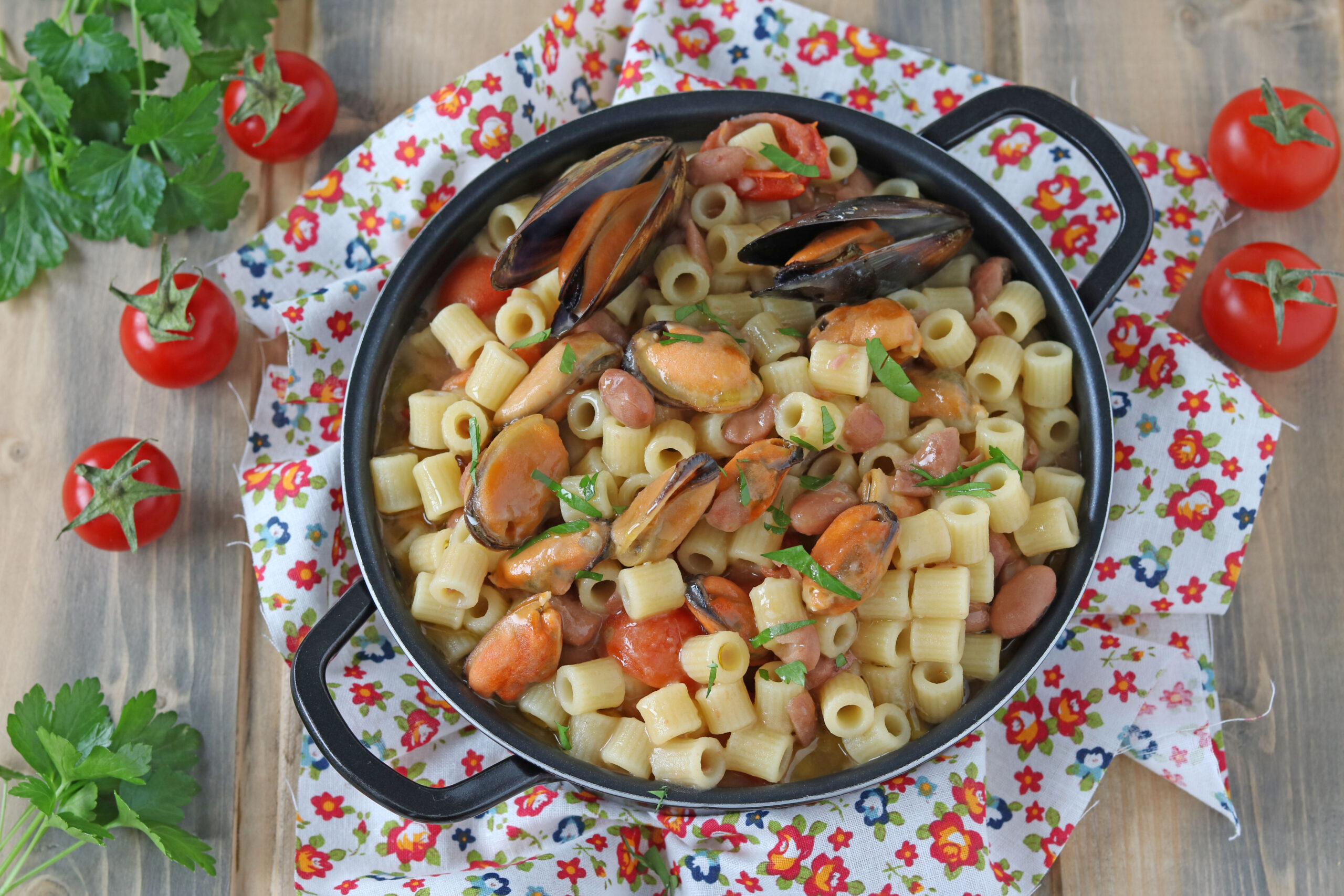 pasta cozze e fagioli primo piatto cremoso e gustoso