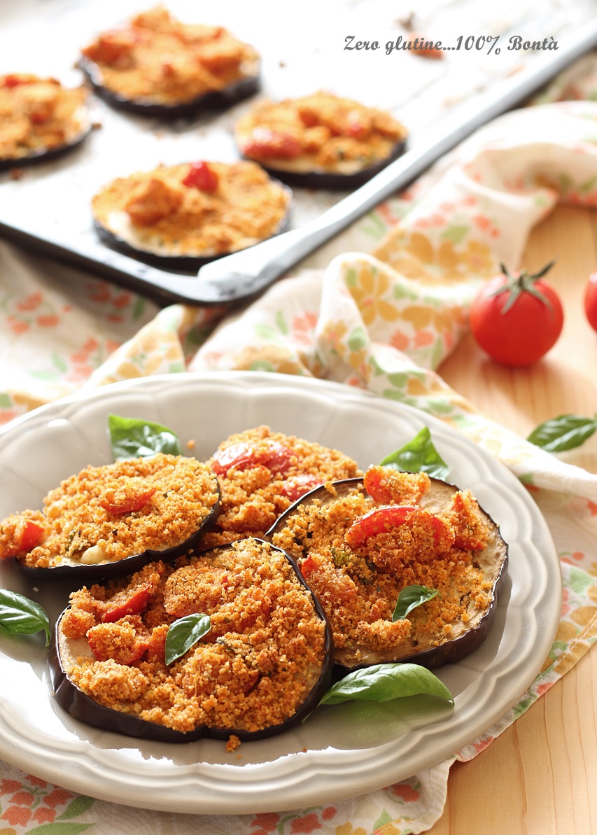 Bruschette di melanzane al forno con panatura gustosa