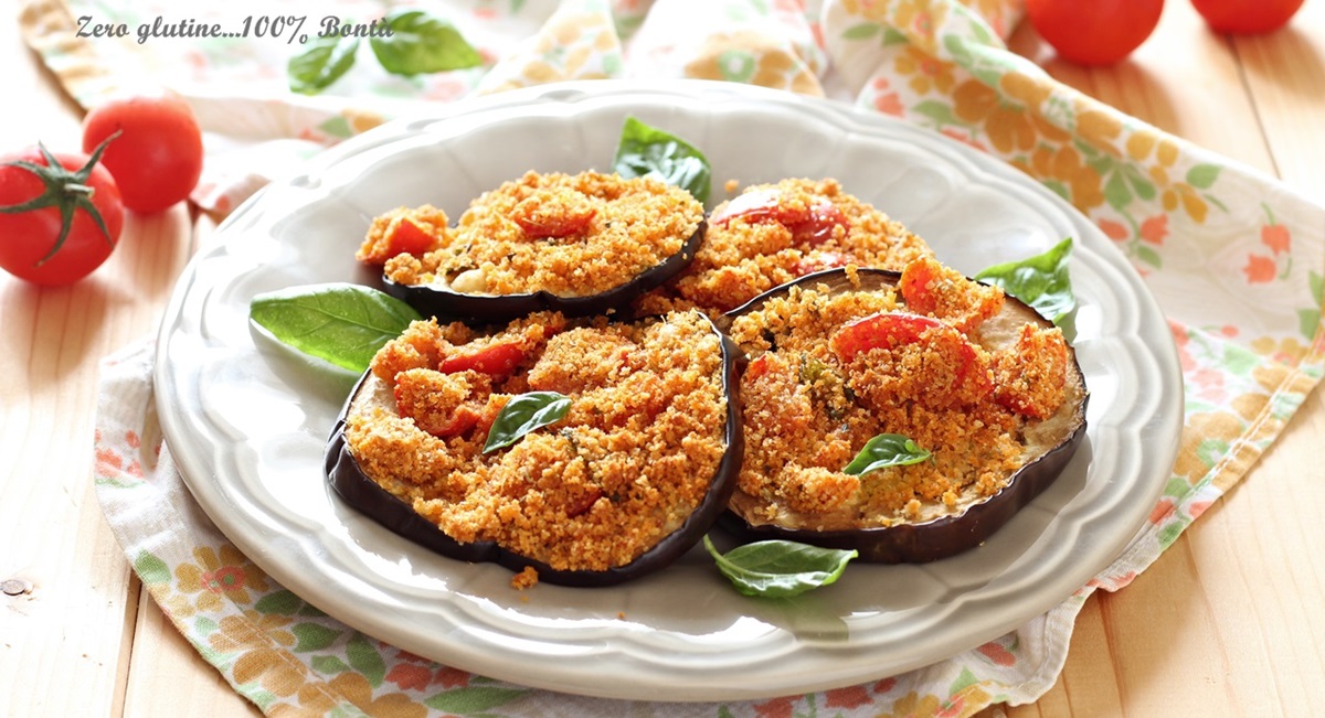 Bruschette di melanzane al forno con panatura gustosa