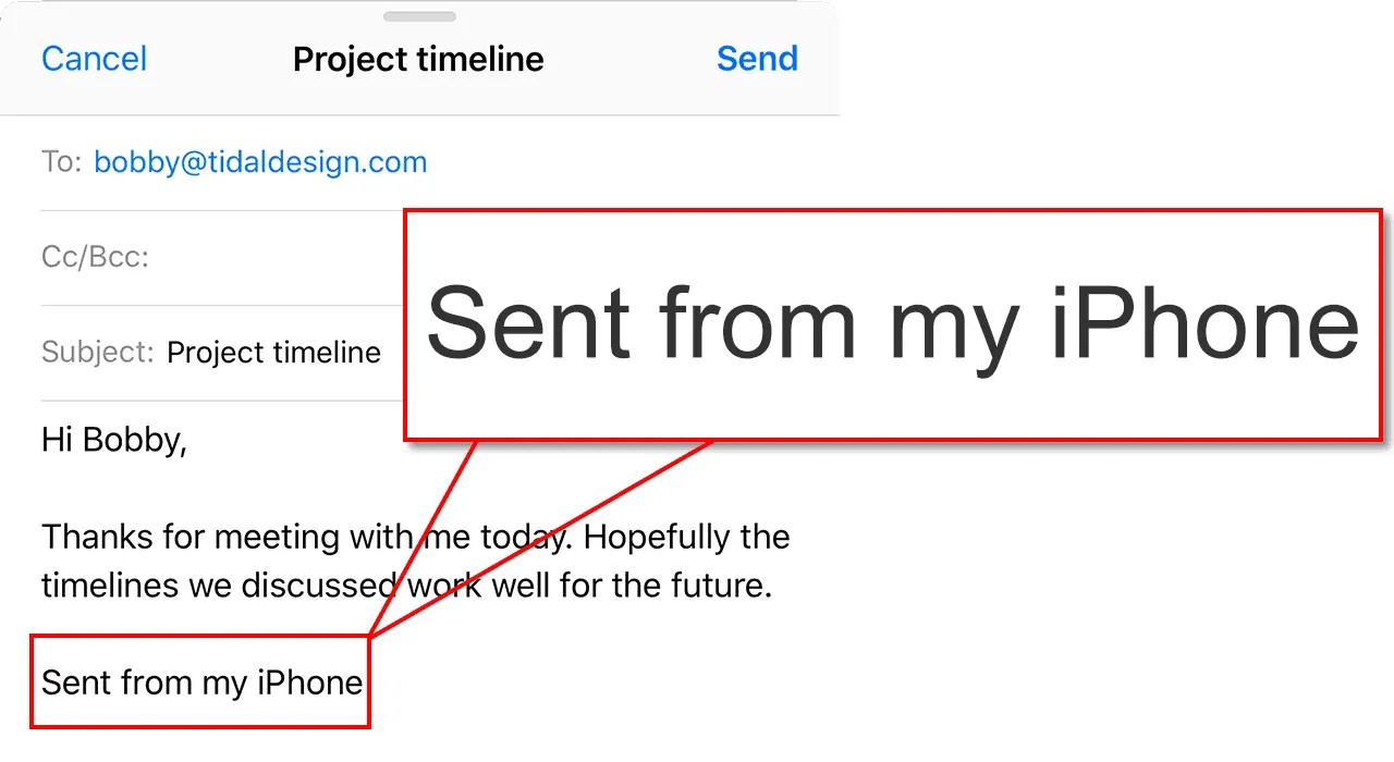 How to Remove/Change the "Sent from my iPhone" Email Signature Gimmio