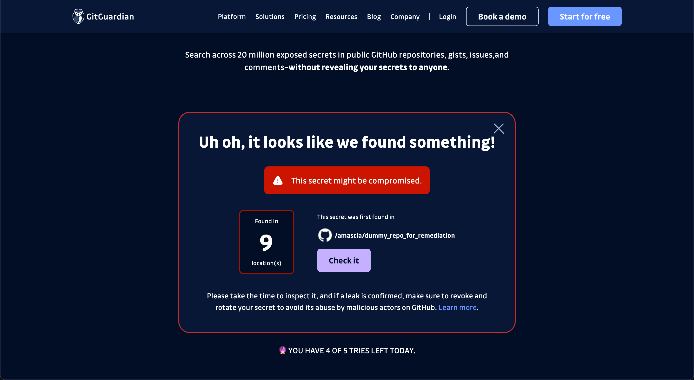 Has Your Secret Leaked? Here's the easiest way to find out.