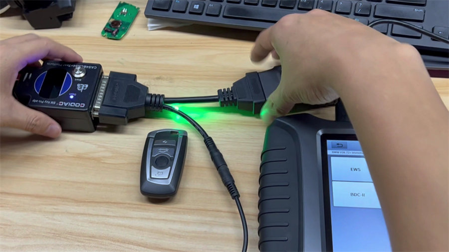 BMW Key Deleted by Godiag CAS4&CAS4+ Test Platform and Xtool A80