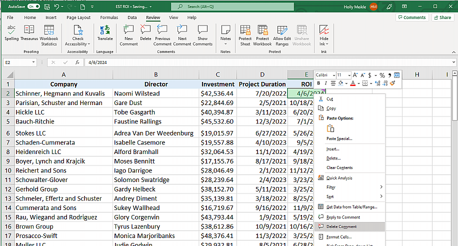 Add, Edit & Delete Comments and Notes in Excel Layer Blog