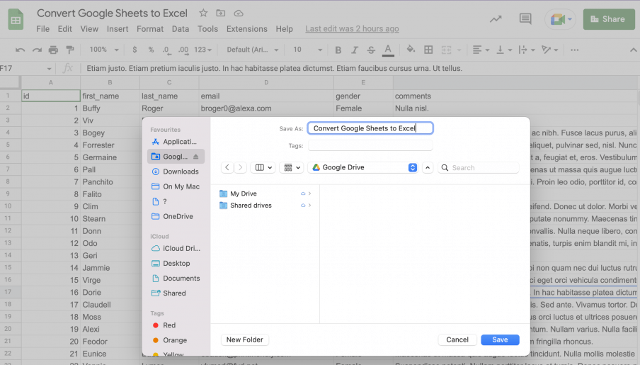 Convert Google Sheets To Excel (Manually & Automatically) Layer Blog