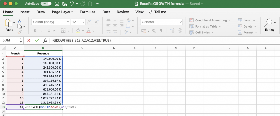 Excel GROWTH Function How To Use and Examples Layer Blog