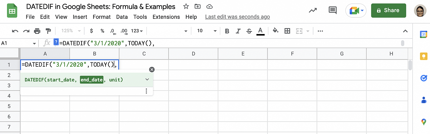 DATEDIF in Google Sheets Formula & Examples Layer Blog