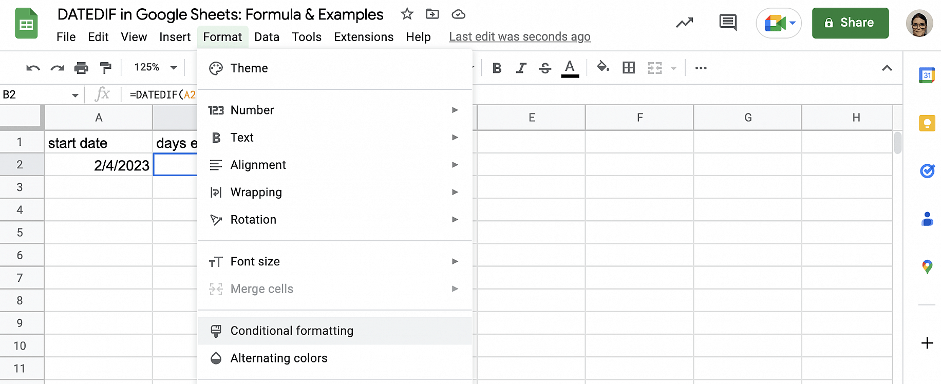 DATEDIF in Google Sheets Formula & Examples Layer Blog