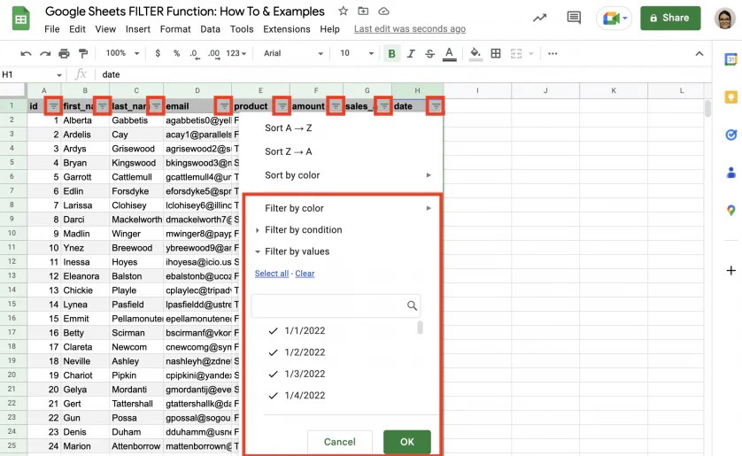 Google Sheets FILTER Function HowTo & Examples Layer Blog