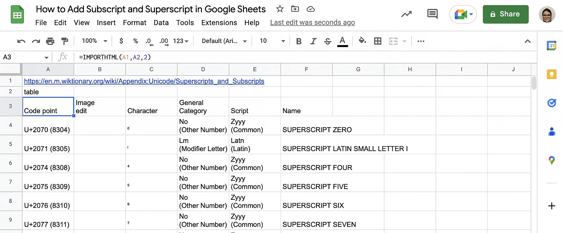 How to Add Subscript and Superscript in Google Sheets Layer Blog