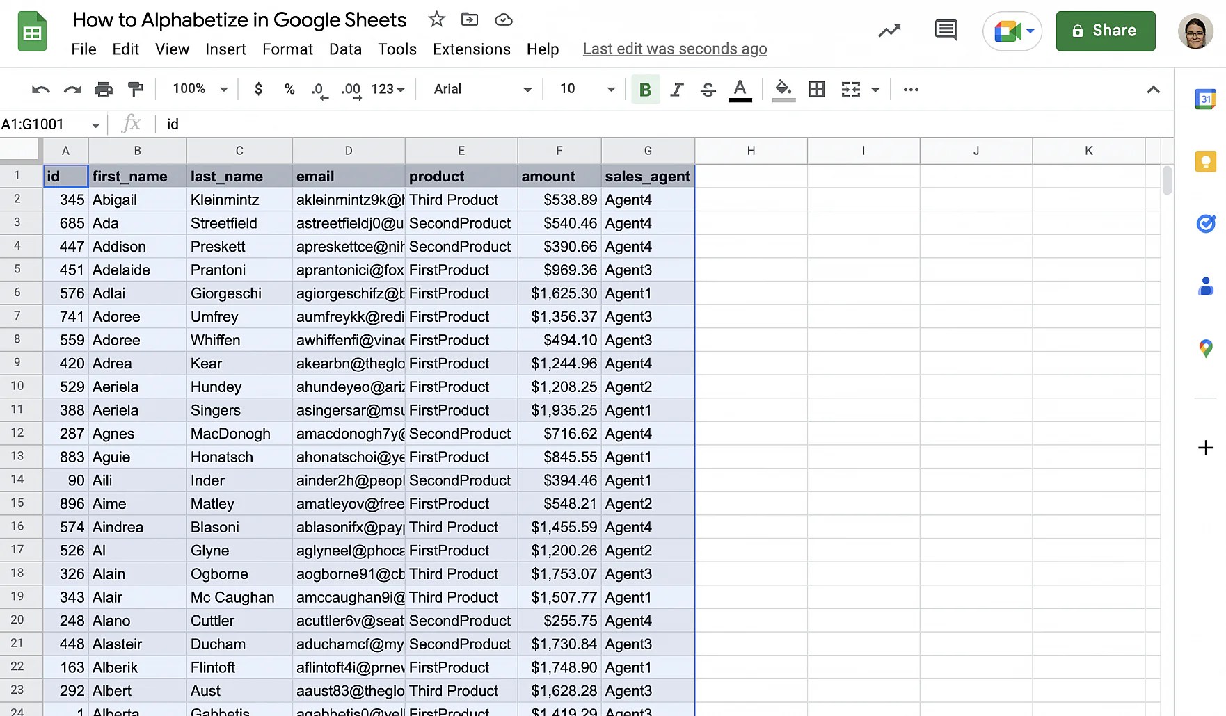How to Alphabetize in Google Sheets Guide) Layer Blog