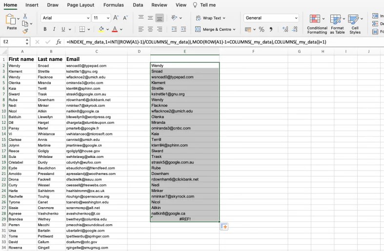 Combine Multiple Columns in Excel into One Column Layer Blog
