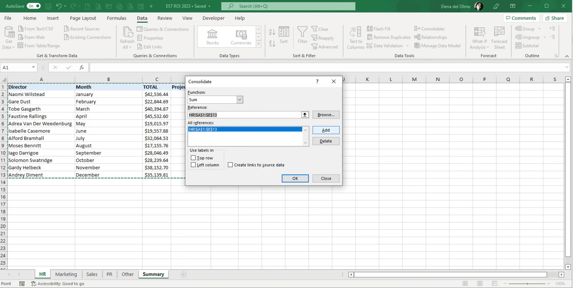 How to Consolidate Data in Excel (StepbyStep) Layer Blog