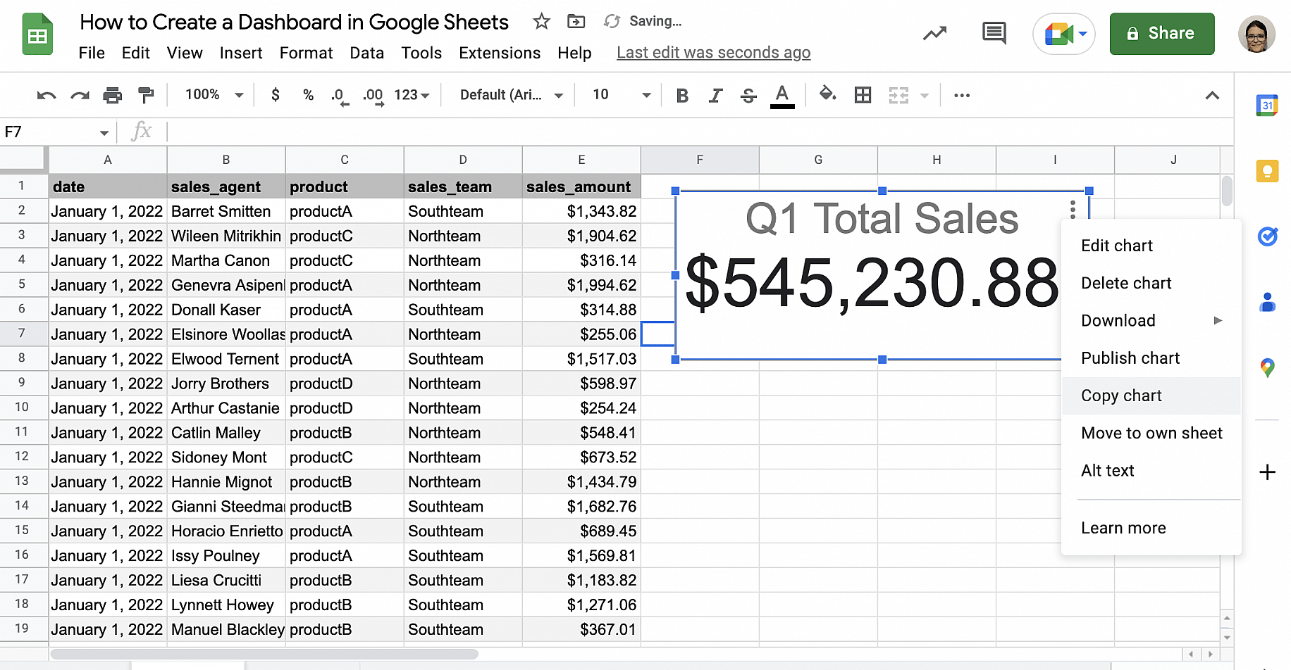 How to Create a Google Sheets Dashboard StepbyStep Layer Blog