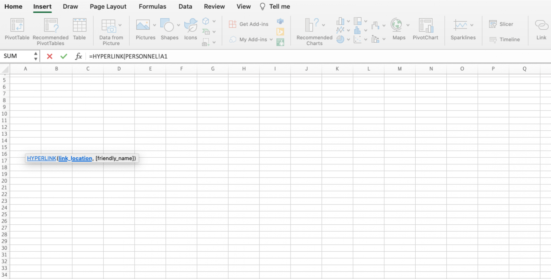 How to Insert a Hyperlink in Excel Layer Blog
