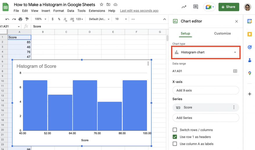 How to Make a Histogram in Google Sheets Layer Blog