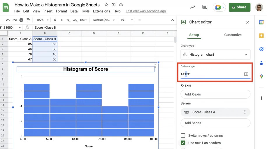 How To Make A Histogram From Frequency Table In Google Sheets