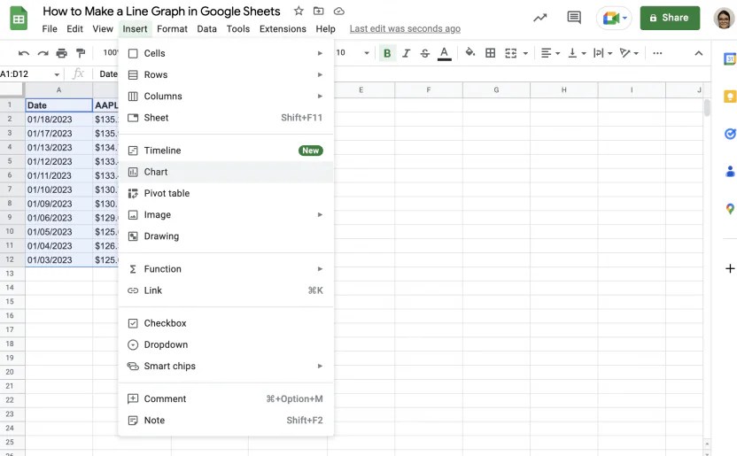 How to Make a Line Graph in Google Sheets Layer Blog