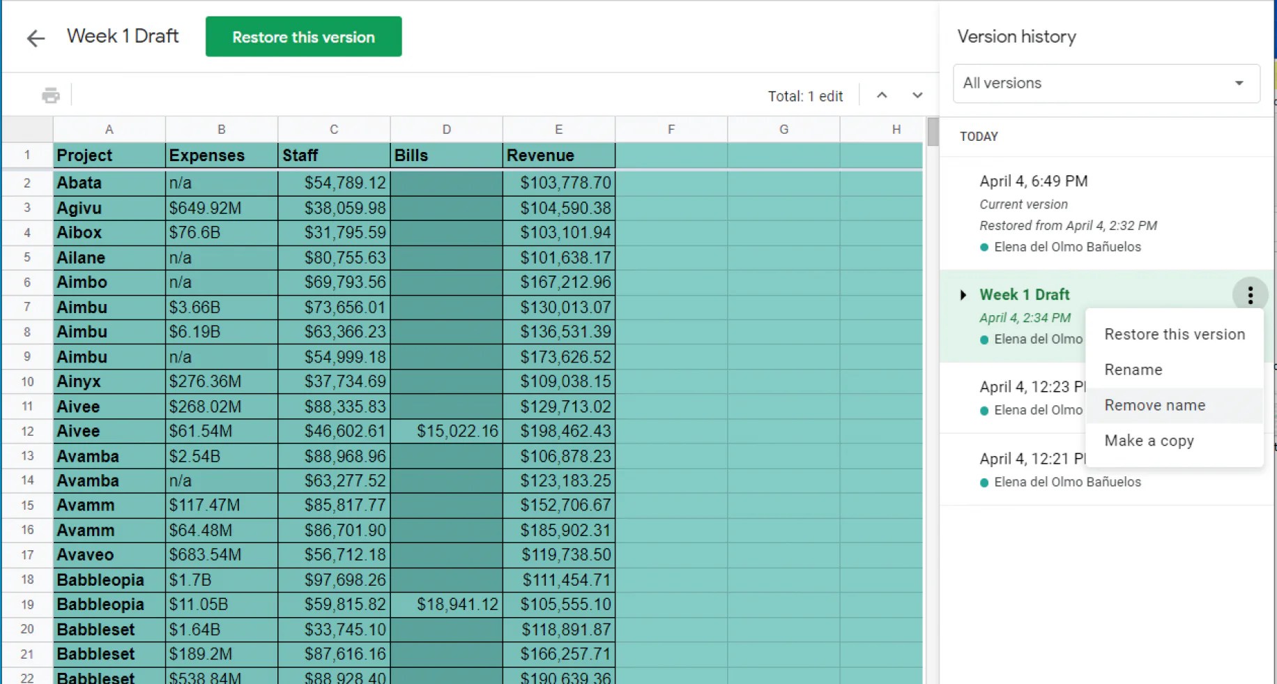 How To View The Edit History in Google Sheets Layer Blog