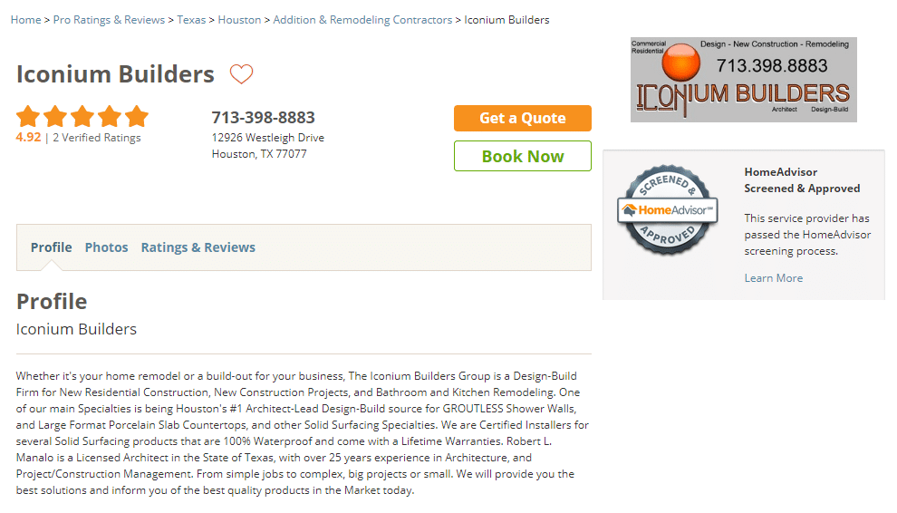 Home Advisor Contractor Reviews 2018