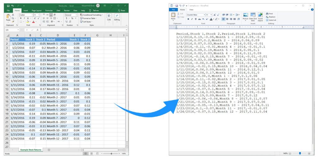Convert Excel to CSV in Python Convert CSV to Excel in Python