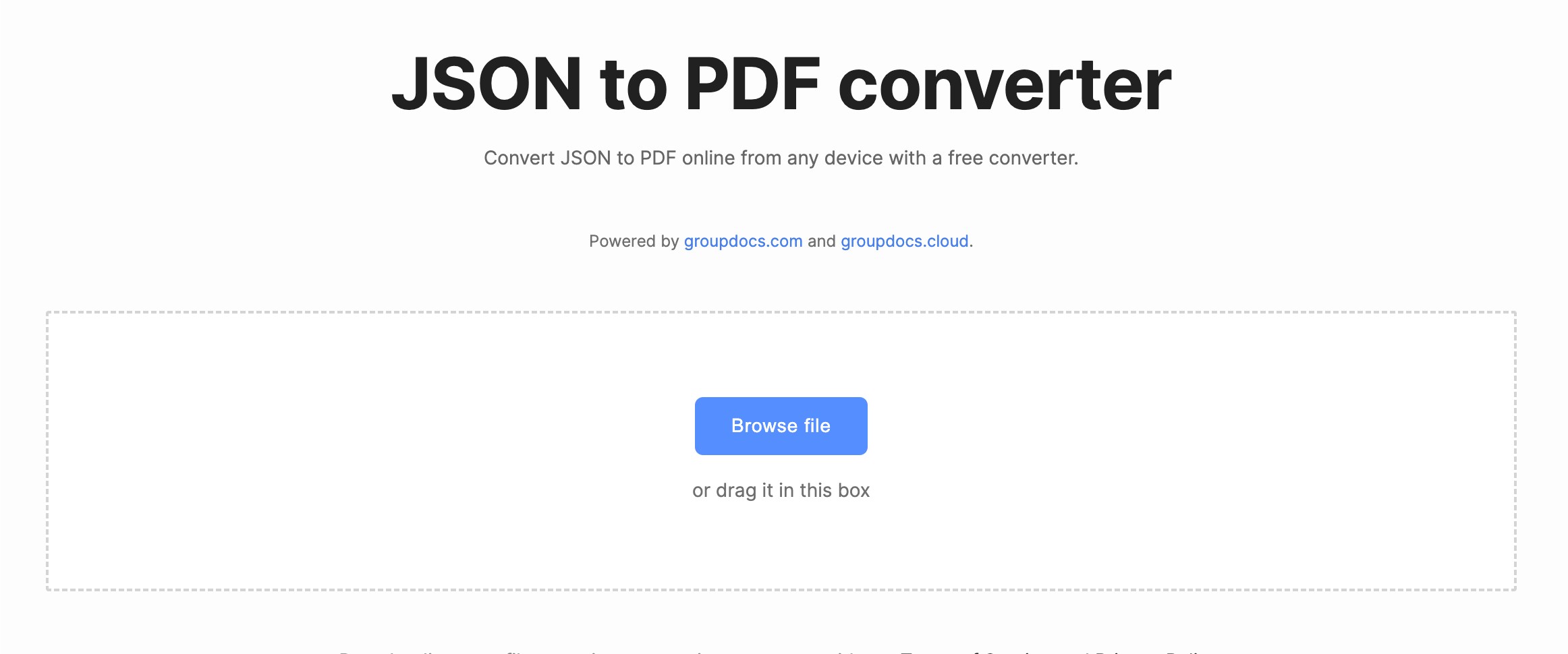 Converti JSON in PDF in Node.js