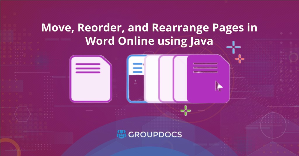 Java rearrange Word pages online