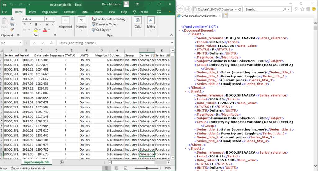 Converter XML para CSV e CSV para XML em Python