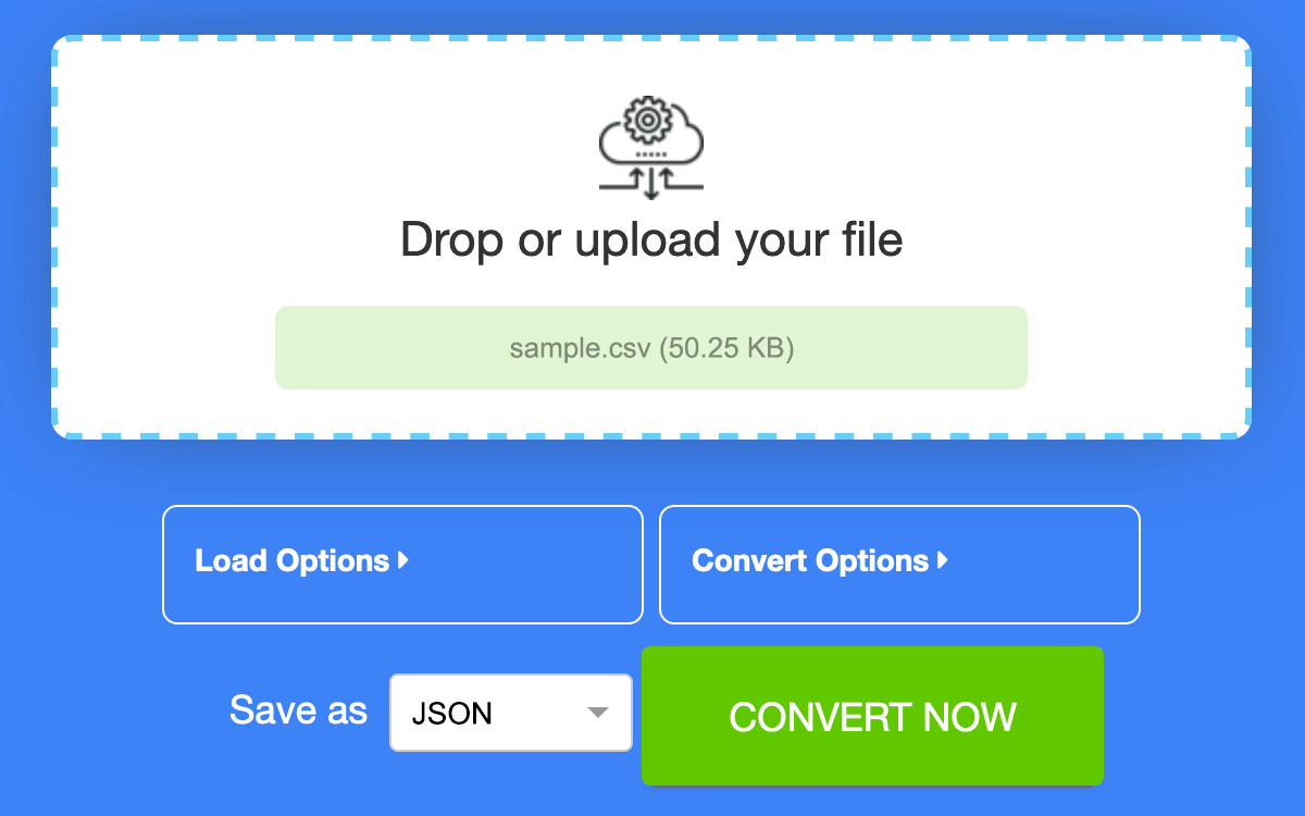 Convert CSV to JSON Online and Free Image Conversion