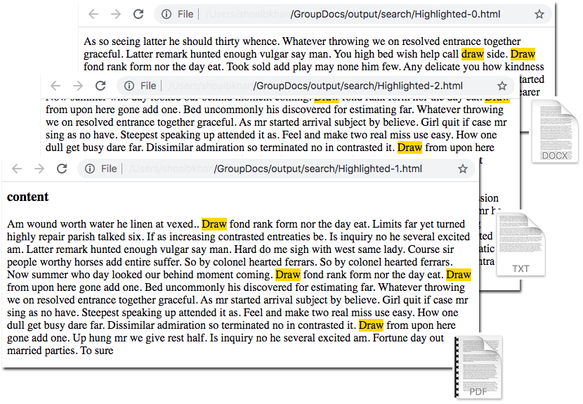 Full text search in java
