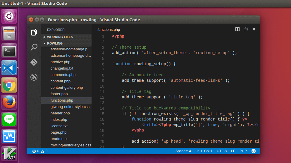Linux 安裝與使用免費的 Visual Studio Code 程式開發 IDE G. T. Wang