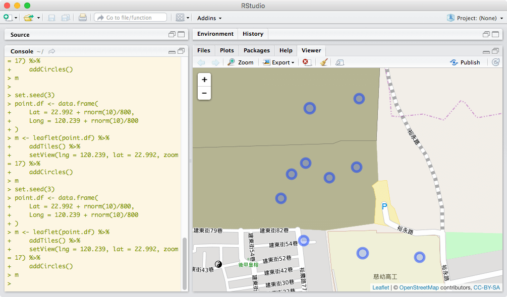 R Leaflet 地圖套件：繪製網頁互動式地圖，呈現經緯度座標資料 G. T. Wang