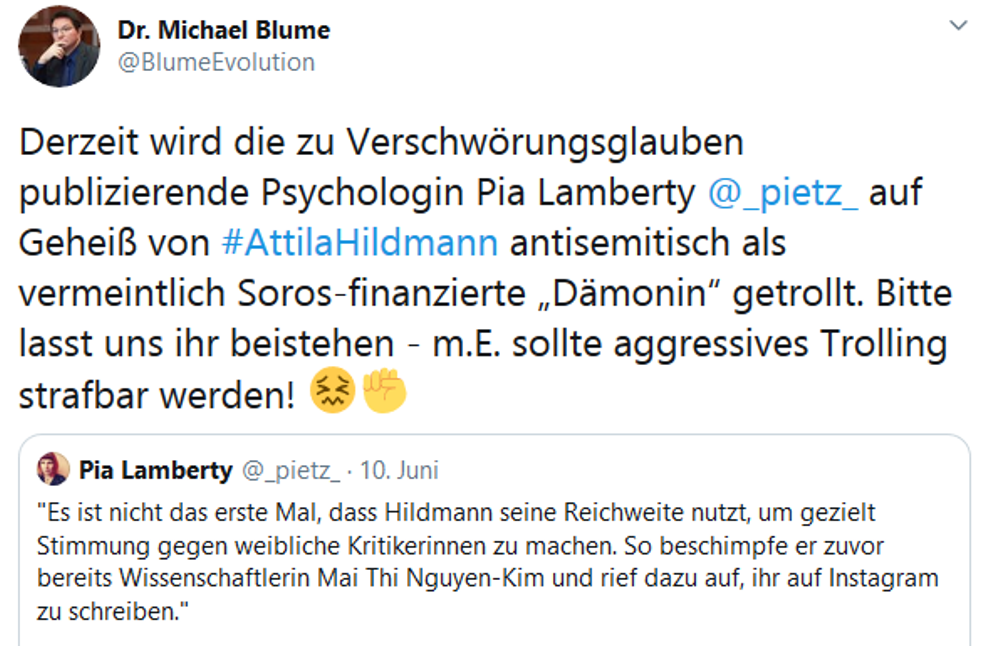 Schmierentheatraliker und Verschwörungsideologe Attila