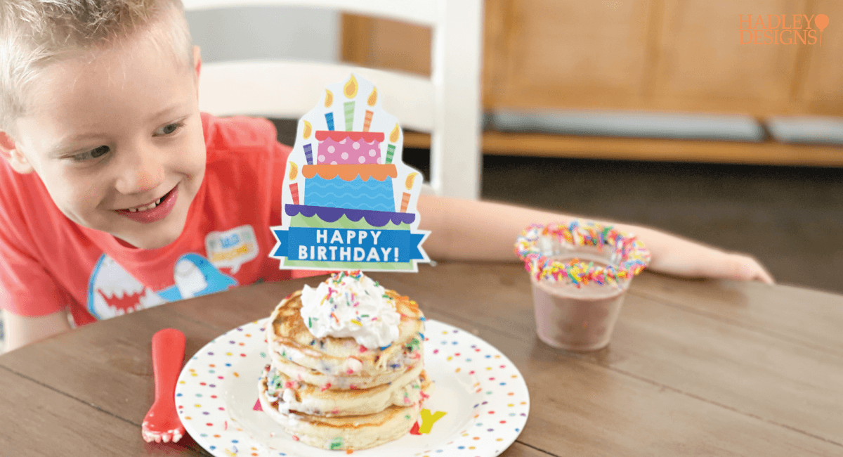 Top This! A Birthday Breakfast Surprise for Kids Hadley Designs Party