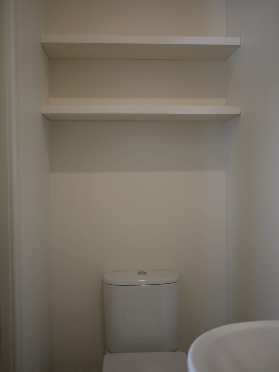 Shelves in ensuite Chippy Sydney