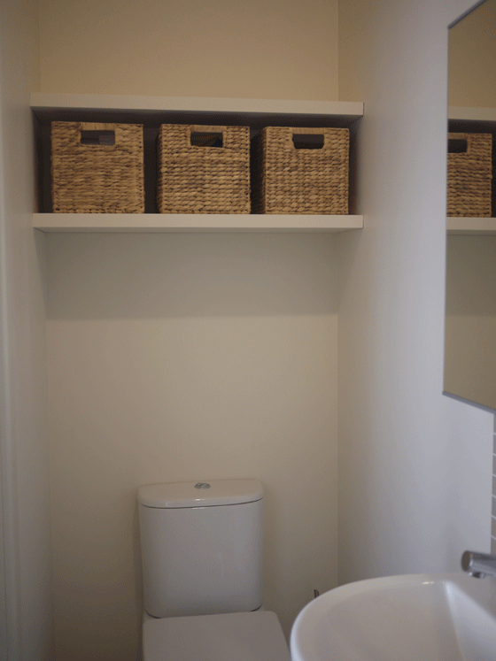 Shelves in ensuite Chippy Sydney