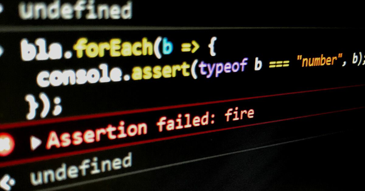 JavaScript / Console Assert Command