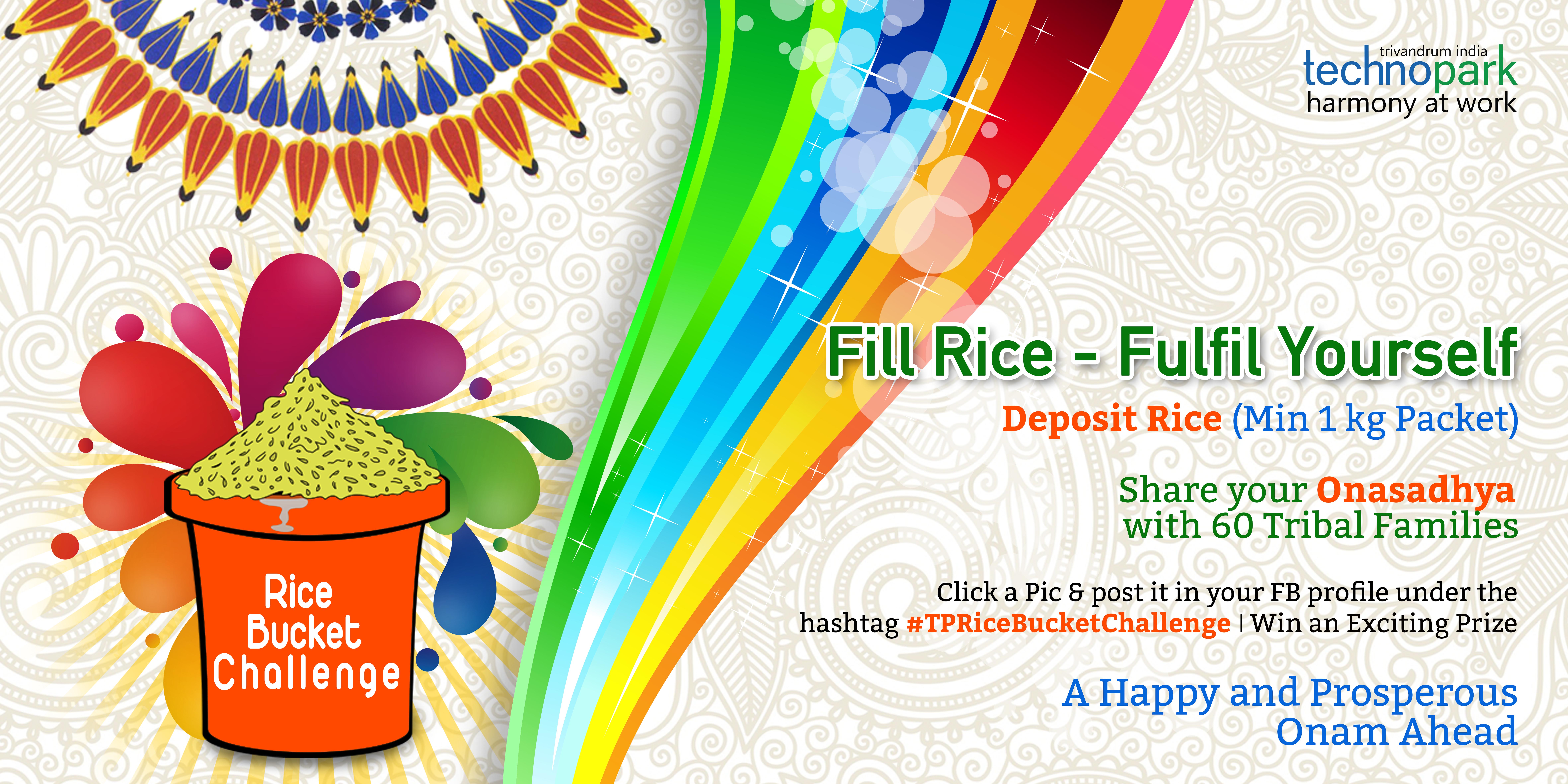 “Rice Bucket Challenge” an Onam Challenge for Techies