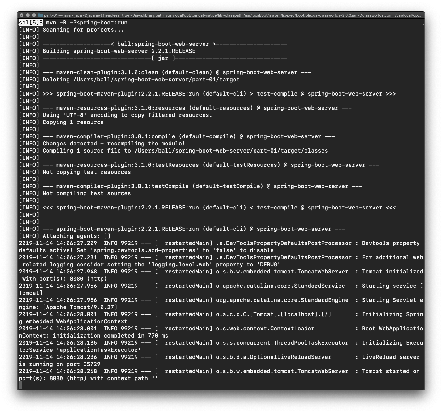 Spring Boot Part 1 Minimum Web Server, Devtools, and Actuator Allen