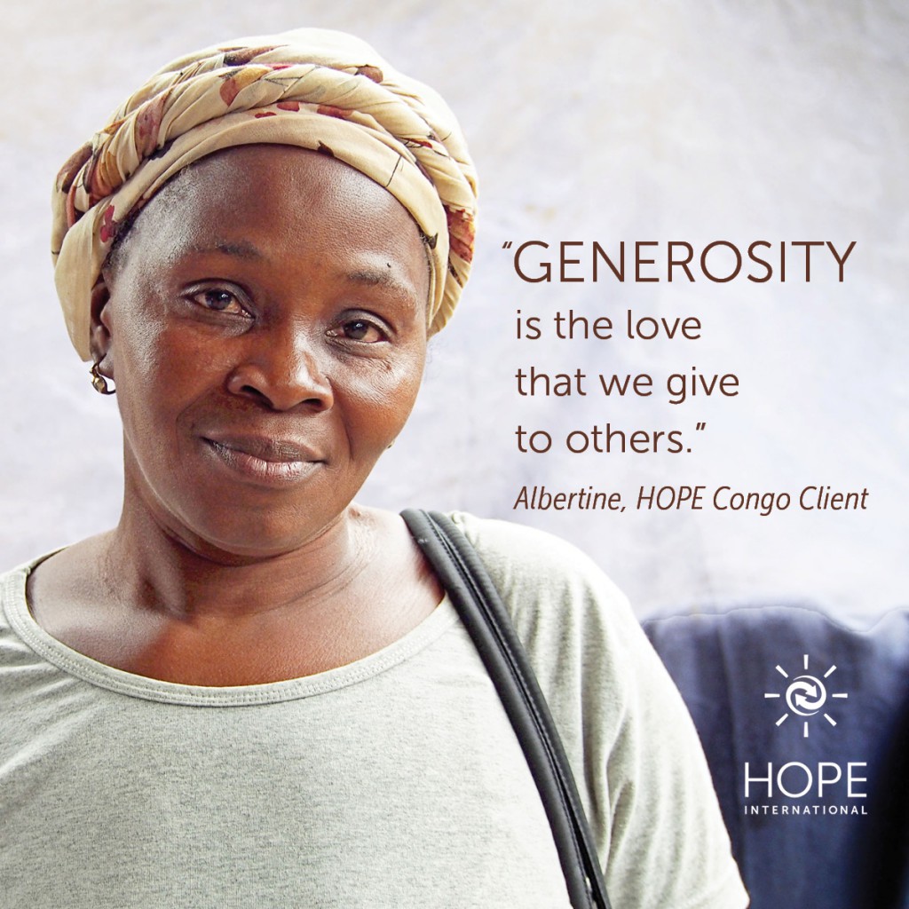 What does generosity mean to you? HOPE International
