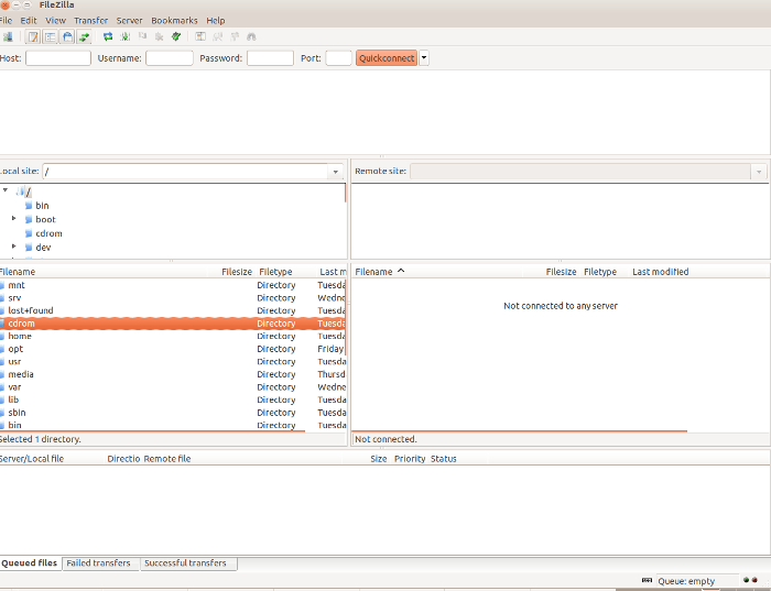 How to use filezilla to get a file snopeer
