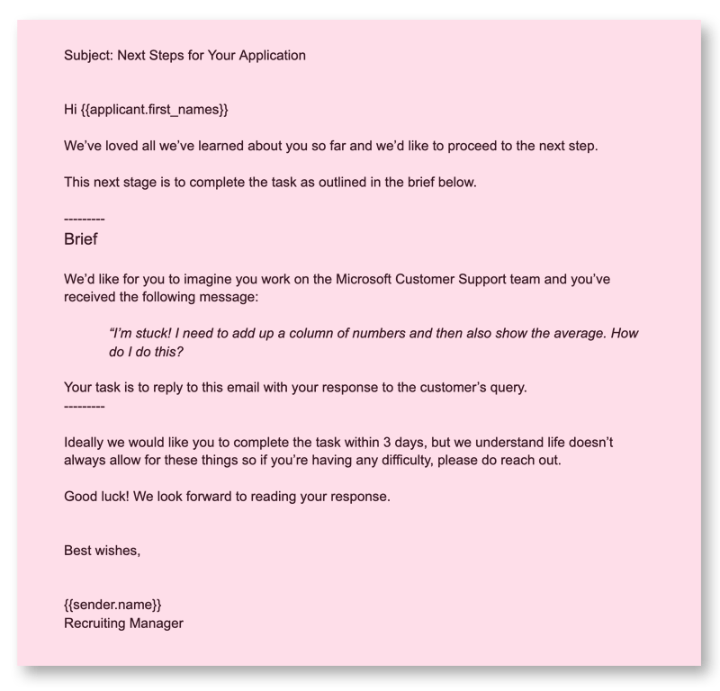 Recruiting Emails 3 Request Task or Test v2 - HR Partner