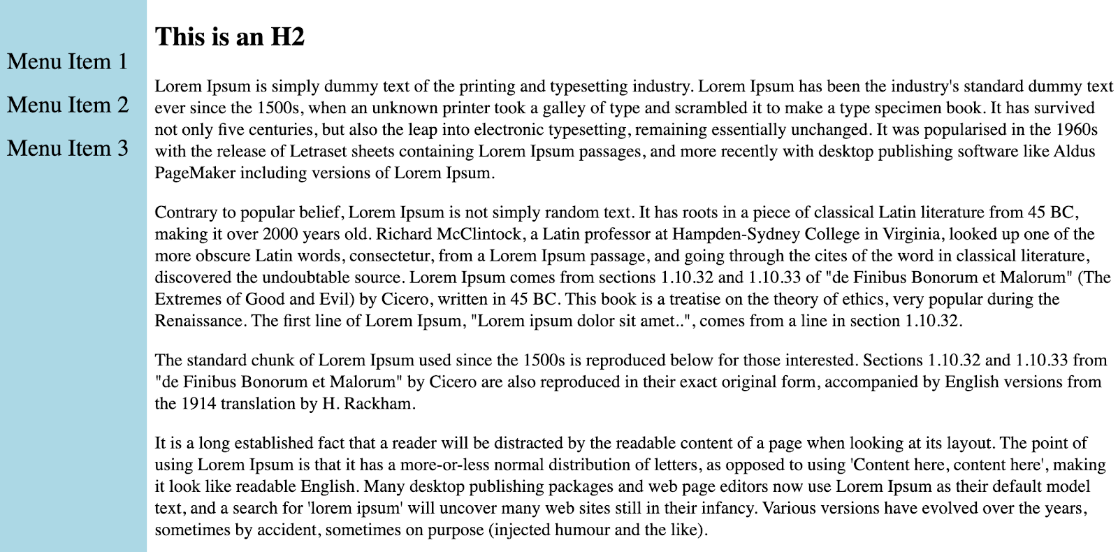 CSS Sidebars A Beginner's Guide