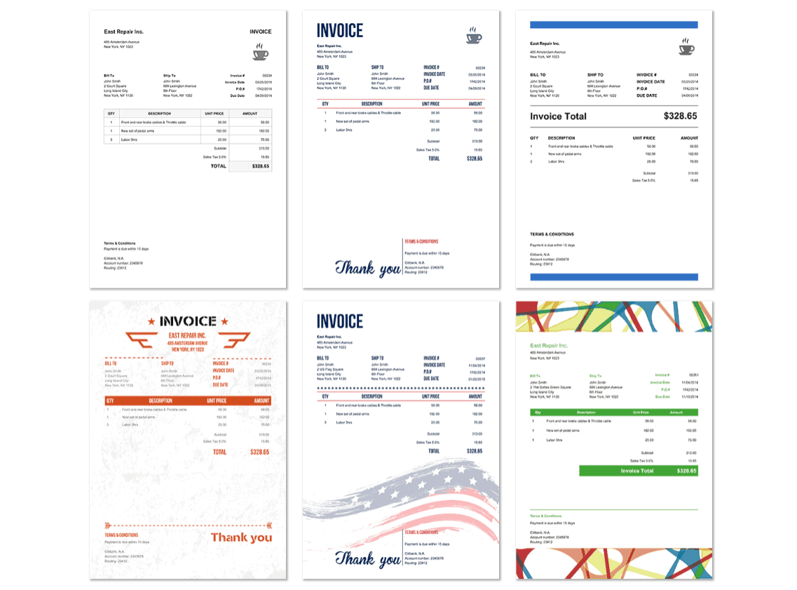 Pages Invoice Templates Free