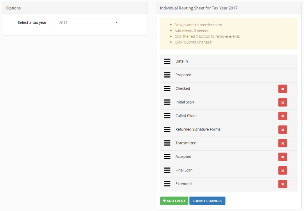 Tax Return Tracking