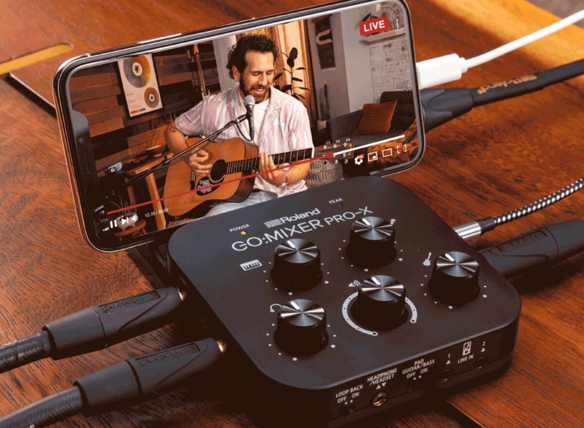 Roland GOMIXER PROX audio mixer connects and mixes up to 7 audio