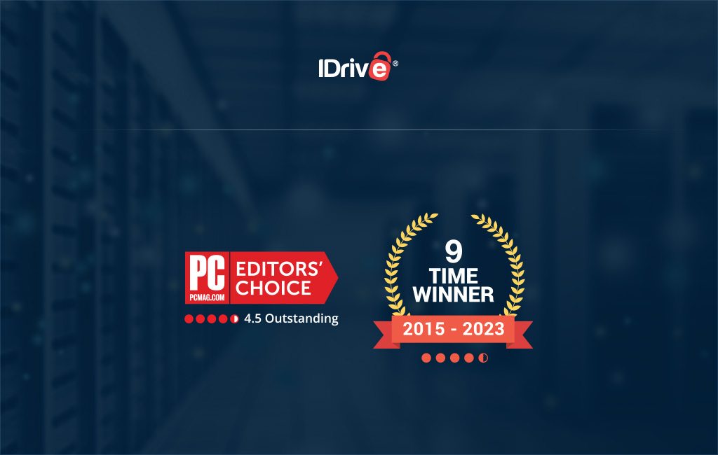 IDrive wins PC Magazine’s Editor’s Choice for the 9th consecutive year