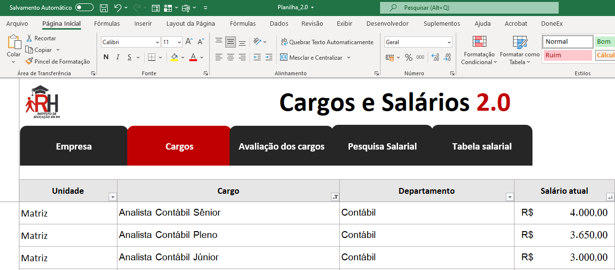 Cargos e Salários A empresa realmente pode ter os níveis de Júnior
