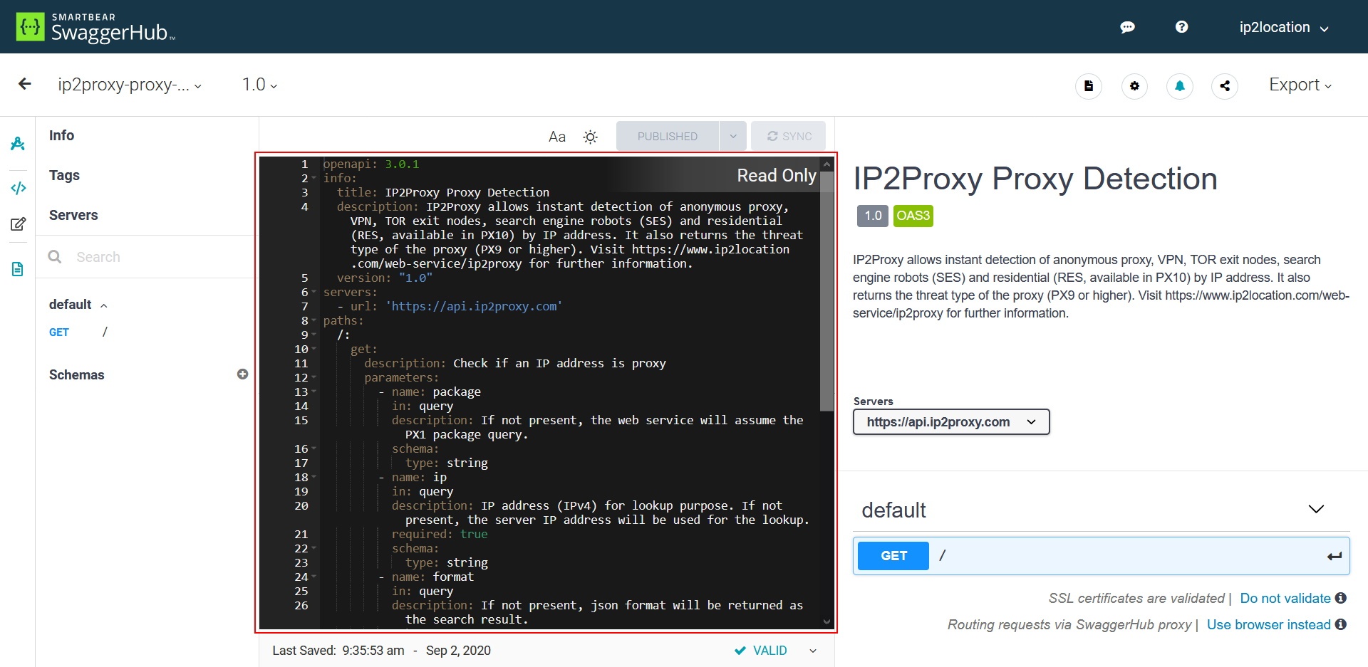 Using Postman to call IP2Proxy Proxy Detection API